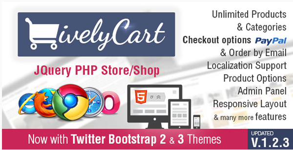 LivelyCart - магазин JQuery PHP Store на рынке Envato