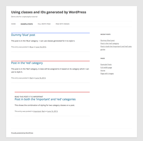 WordPress сгенерированных-классы-идентификаторы-6-категория-моделирование