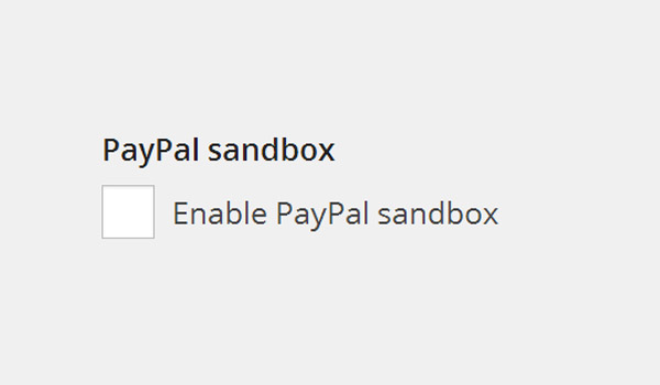 Включить песочницу PayPal