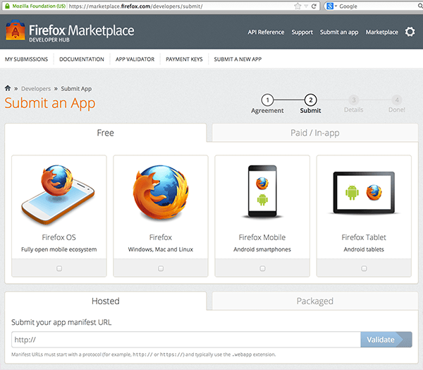 Firefox Marketplace - Отправить форму