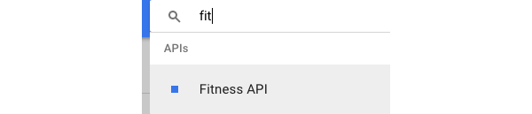 Окно поиска для фитнеса API