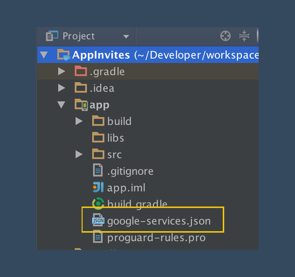 Файл конфигурации плагина Google Services