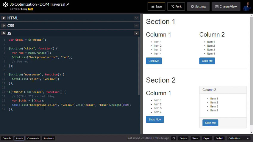 Снимок экрана из Руководства для дизайнеров по оптимизации JavaScript