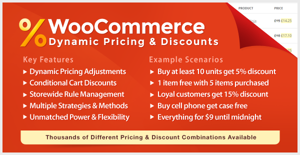 WooCommerce Динамическое Ценообразование Скидки