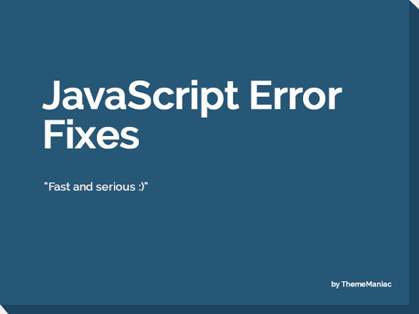 ThemeManiac на Envato Studio исправит ошибки JavaScript