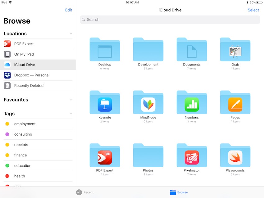 Приложение iOS 11s Files