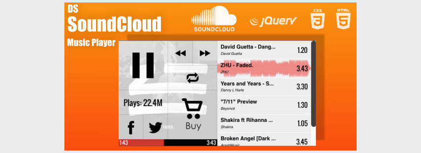 DS SoundCloud Custom Музыкальный проигрыватель