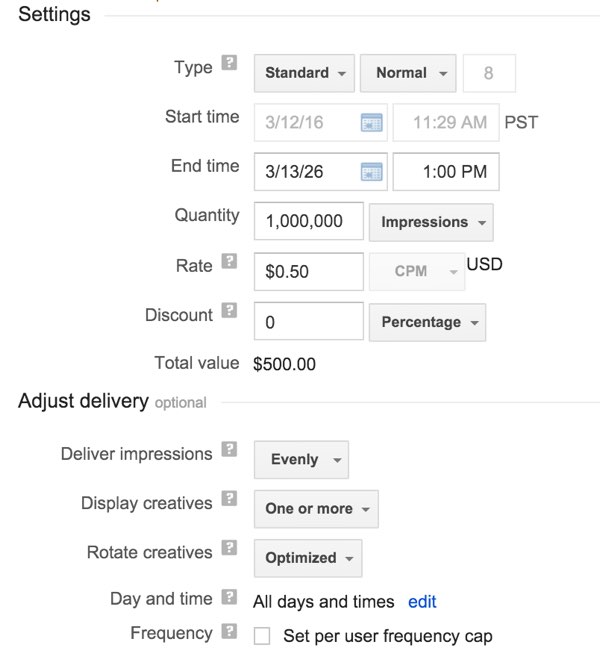 Optimizing DFP Revenue - Line Item Settings Affect Revenue