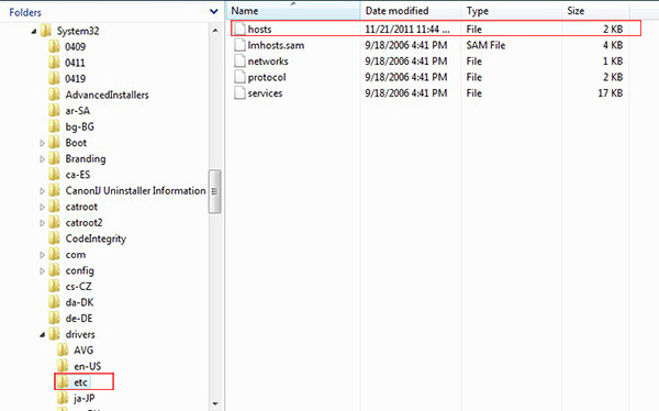 окна-system32-водители-и т.д.-хосты-файл