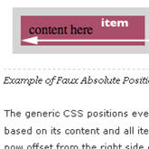 искусственное CSS абсолютное позиционирование