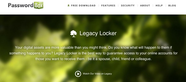 Password Box приобретает Legacy Locker