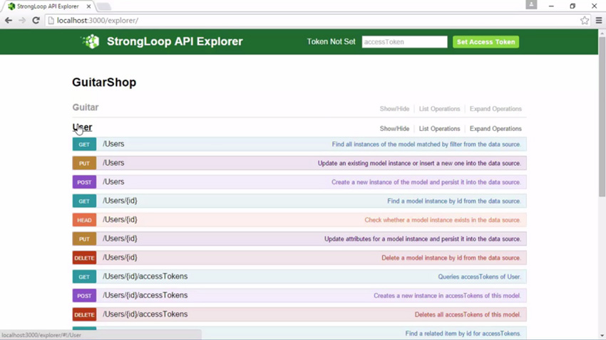 StrongLoop API Explorer