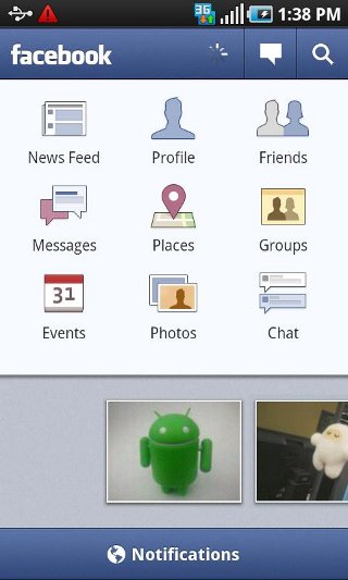 Android Facebook UI