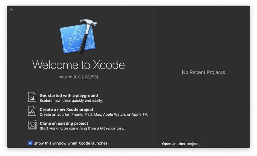 Рисунок 3 Откройте Xcode