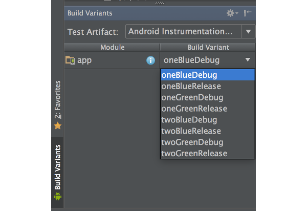 Сборка вариантов в Android Studio