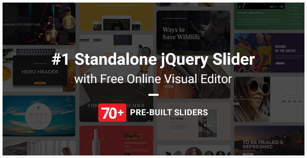 Мастер Slider Плагин jQuery Slider с Visual Builder