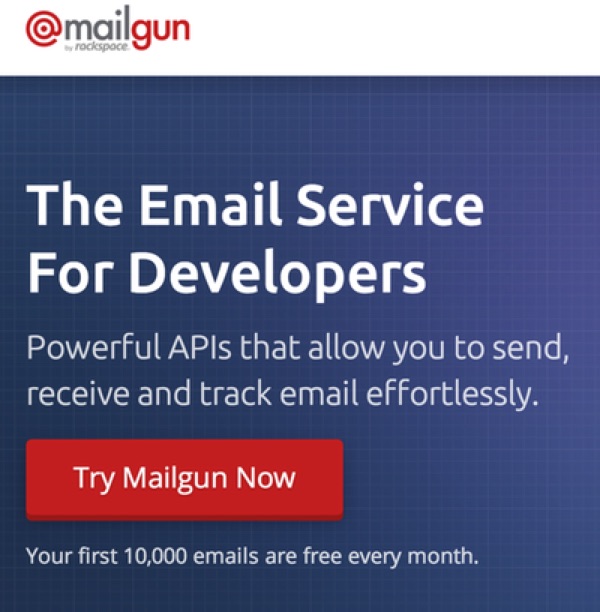Домашняя страница Mailgun