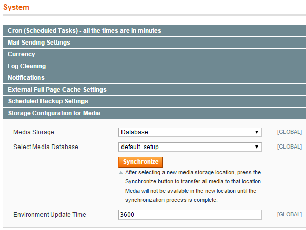 Selecting Media Database to Synchronize