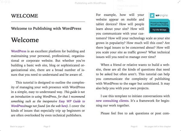 Публикация с помощью WordPress в качестве ePub