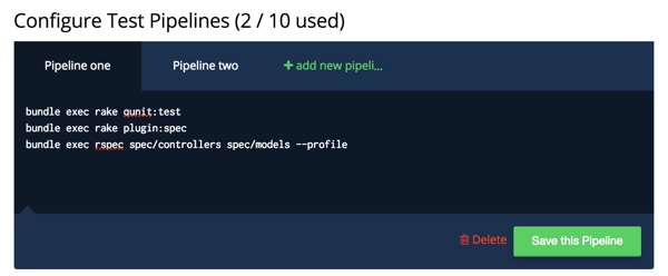 Codeship Two Pipelines - Настройка первого