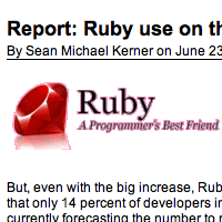 Отчет: использование Ruby на подъеме