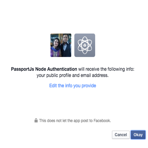 Facebook Auth - Предоставить разрешения