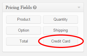 Опция кредитной карты в Gravity Froms