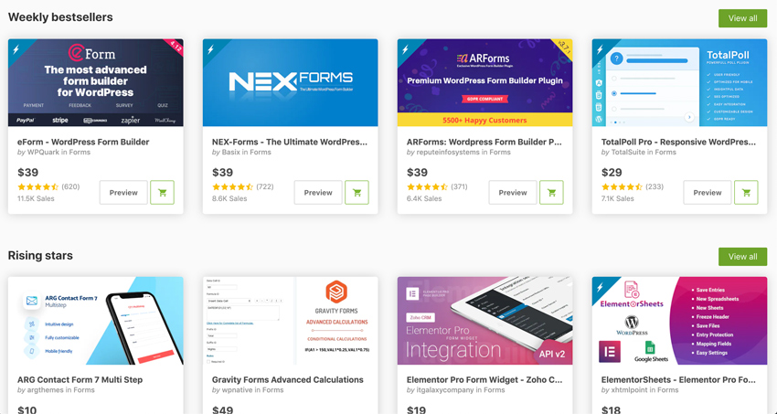 Еженедельная бестселлерная форма WordPress Plugins 2020