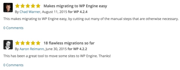 Похвала клиентов WP Engine за миграцию сайтов