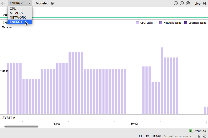 Android Studio 32 включает в себя новый Energy Profiler