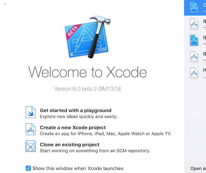 Добро пожаловать в Xcode 9