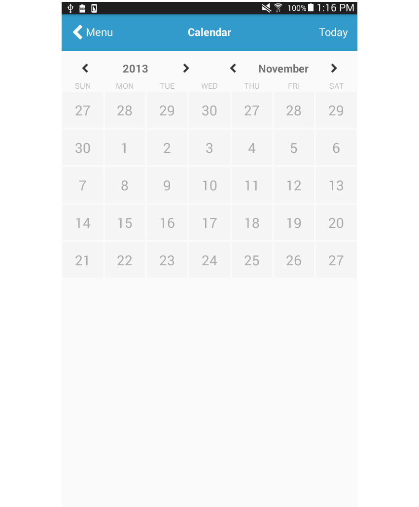 страница календаря добавить стиль календаря дней