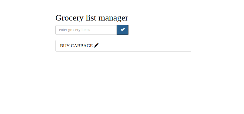 Grocery List Manager - Edit Button