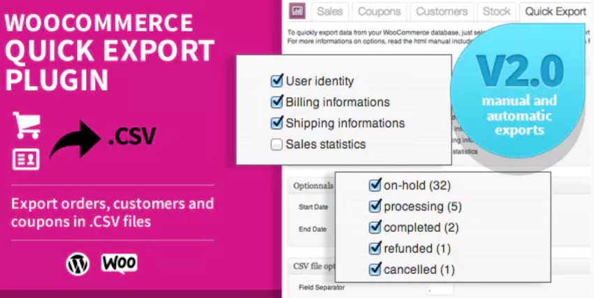Плагин быстрого экспорта WooCommerce