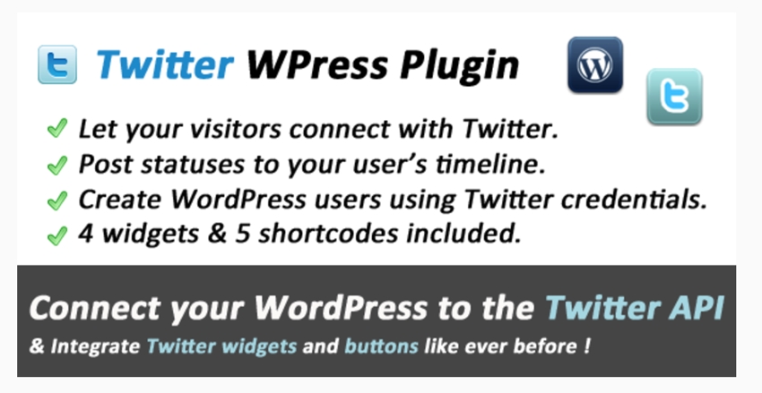 Twitter Connect и виджеты для WordPress