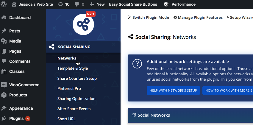 Перейдите к Easy Social Share Buttons Сети