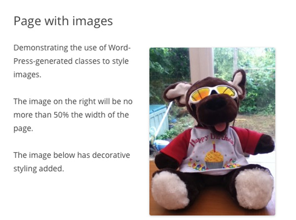 WordPress-порожденного-классы-ID-3-изображения-экран изменен-с-моделирования