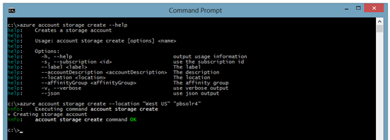 Azure CLI создает учетную запись хранения для образа и VHD