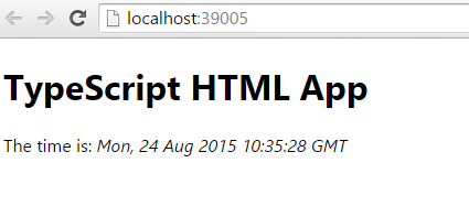 Рисунок 5: Простой HTML с приложением TypeScript в браузере
