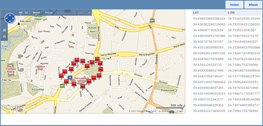 Интерактивная карта Bing Maps