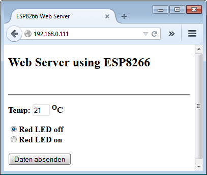 WSP8266 веб-сервер