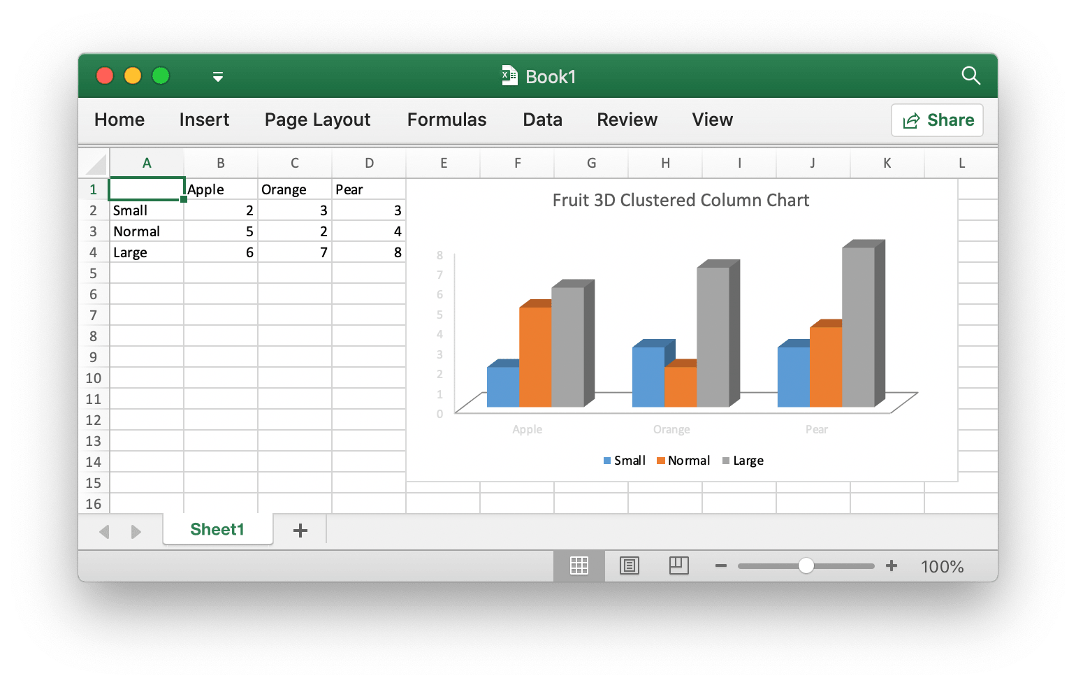 Добавить диаграмму в документ Excel