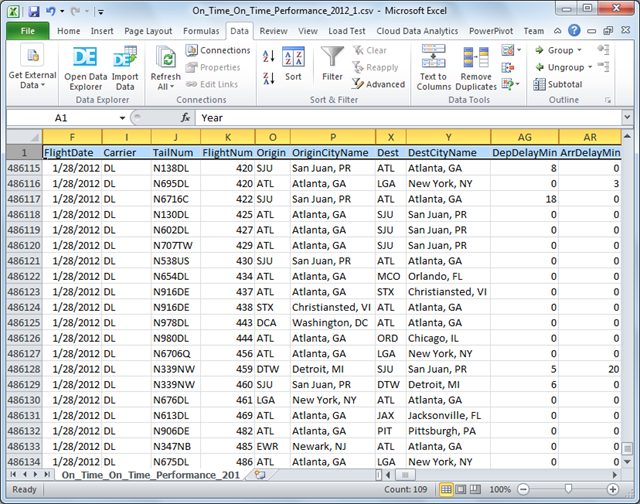 OnTimePerformance2012-01InExcel