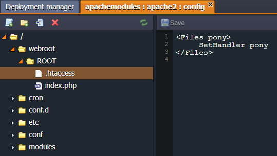 Настройки модулей сервера Apache