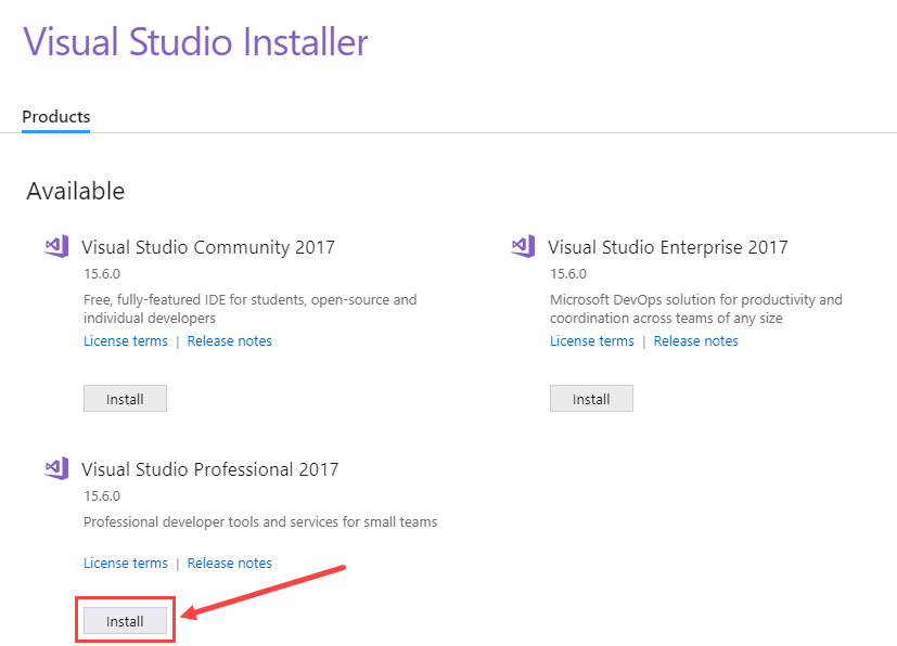 Загрузите и установите Visual Studio