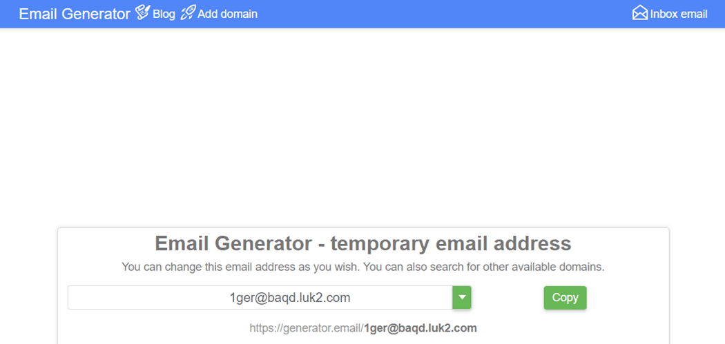 Генератор почты. Фейковые электронные почты. Generator temporary email.
