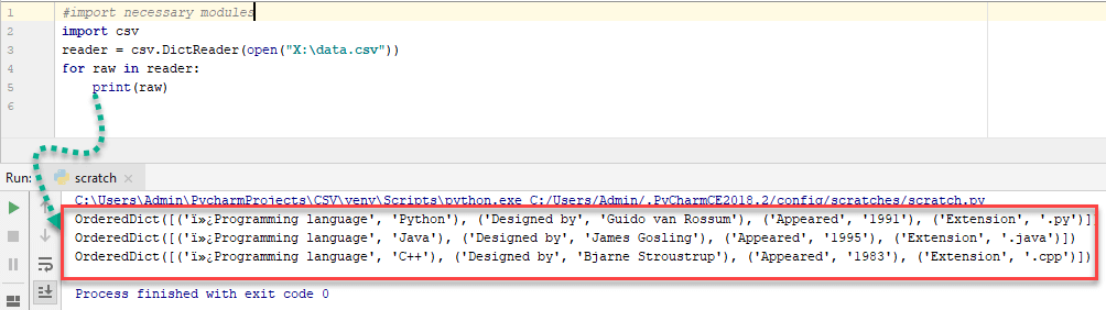 Csv Format Example Python