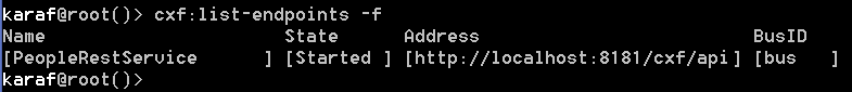 апач-karaf-CxF-список-конечные точки