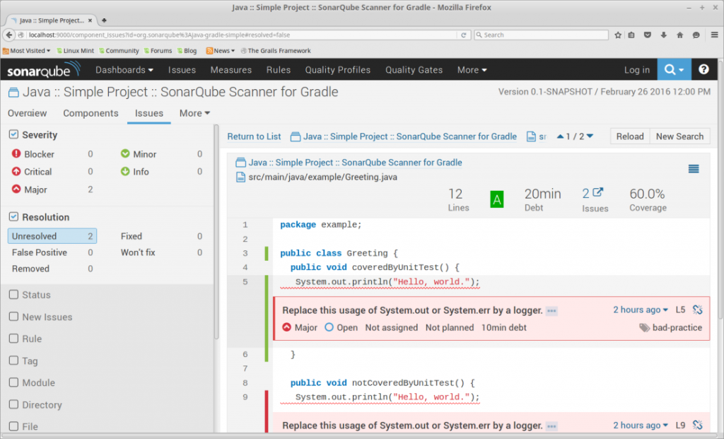 sonarqube-простодушные Java-проект-вопросы-обзор