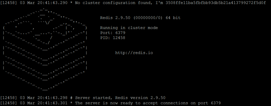 Рисунок 3. Узел Redis master2 работает в режиме кластера.